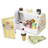 Melissa & Doug Wooden Scoop and Serve Ice Cream Counter (28 pcs) - Play Food and Accessories - Prete | Amazon (US)