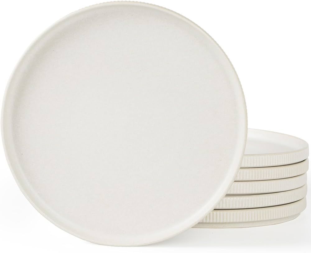 famiware Star Dinner Plates for 6, 10 inches Plate Set, Scratch Resistant, Stoneware Dinnerware, ... | Amazon (US)