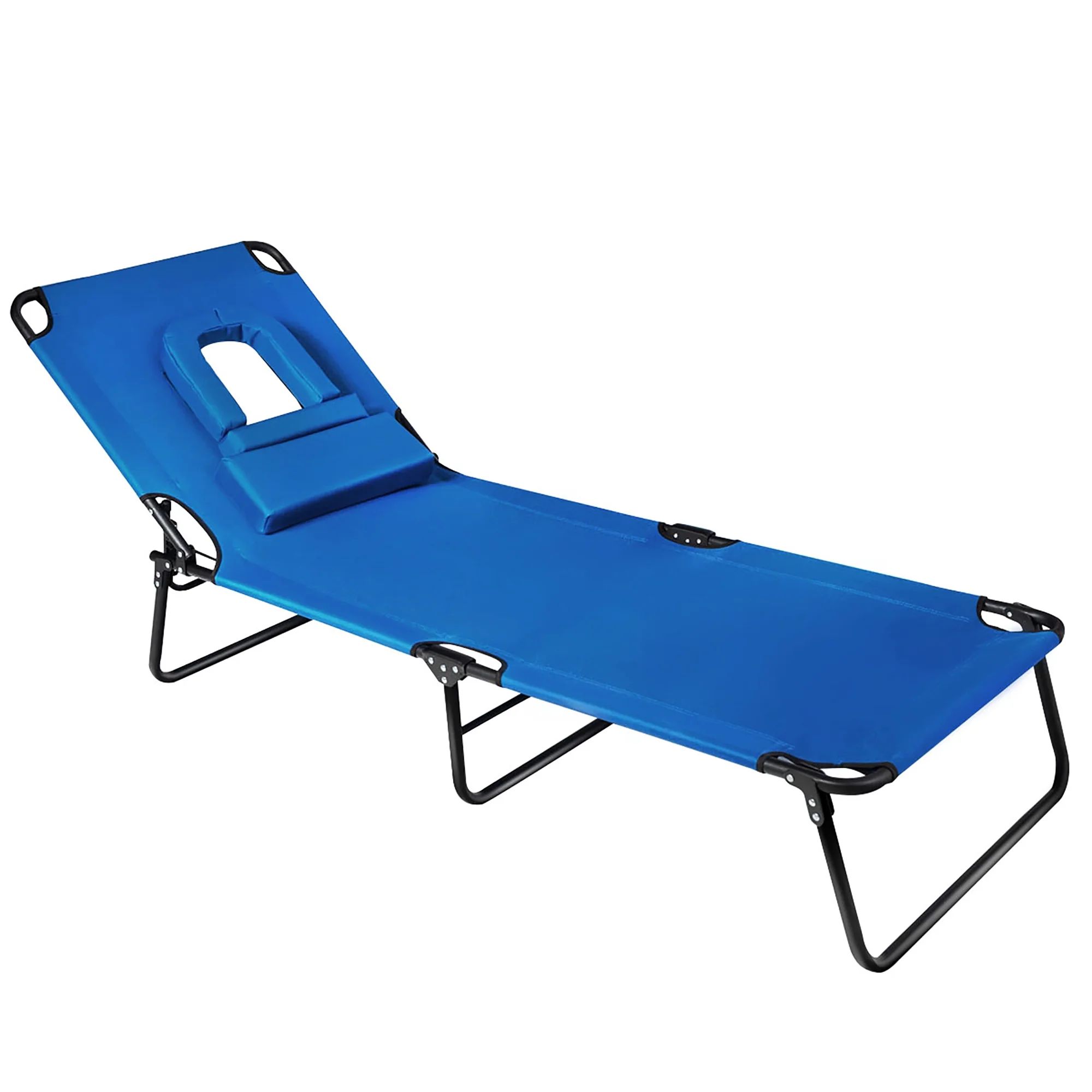 Costway Folding Chaise Lounge Chair Adjustable Outdoor Patio Beach Camping Recliner | Walmart (US)