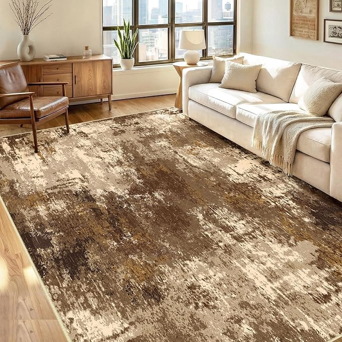 RELEANY Washable Area Rugs 5'x7' Non-Slip Modern Abstract Soft for Living Room Entryway Bedroom N... | Amazon (US)