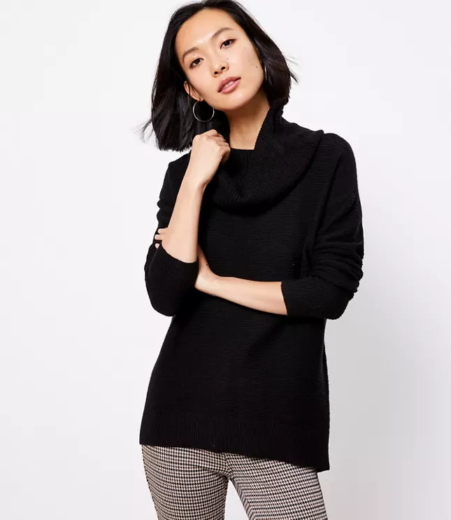 Cowl Neck Tunic Sweater | LOFT