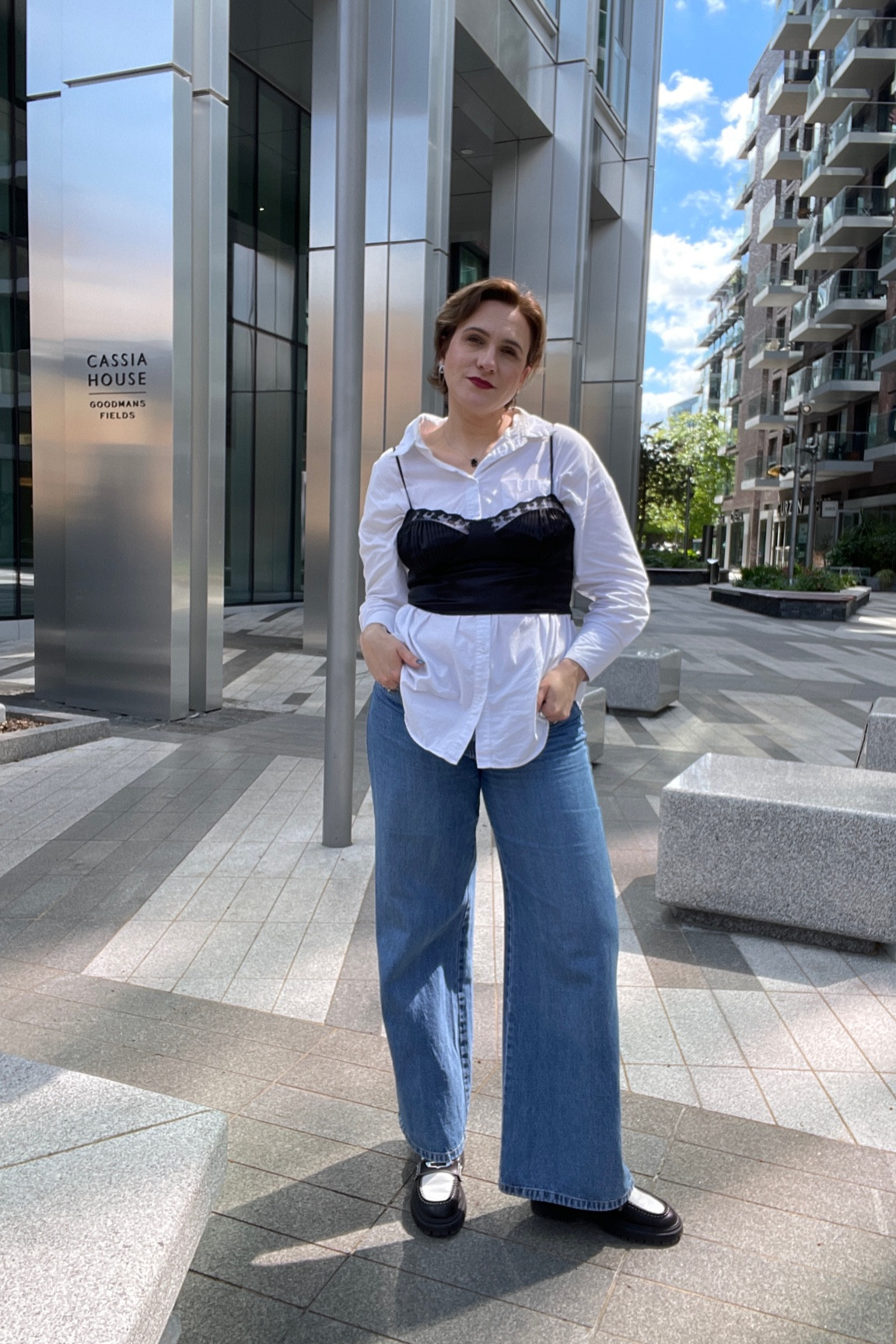 Girl boss with a twist! Loved trying a bralet on top of my oversized white shirt!

#LTKmidsize #LTKworkwear #LTKstyletip