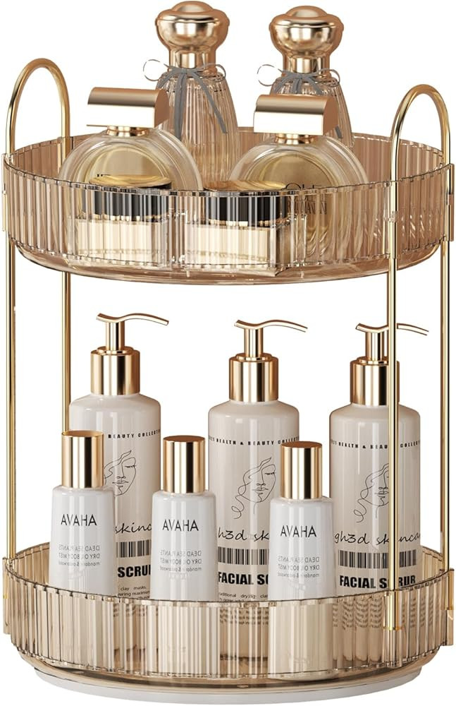 360° Rotating Makeup Organizer, Large Capacity SkinCare Organizer, 2 Tier Cosmetic Skin Care Per... | Amazon (CA)