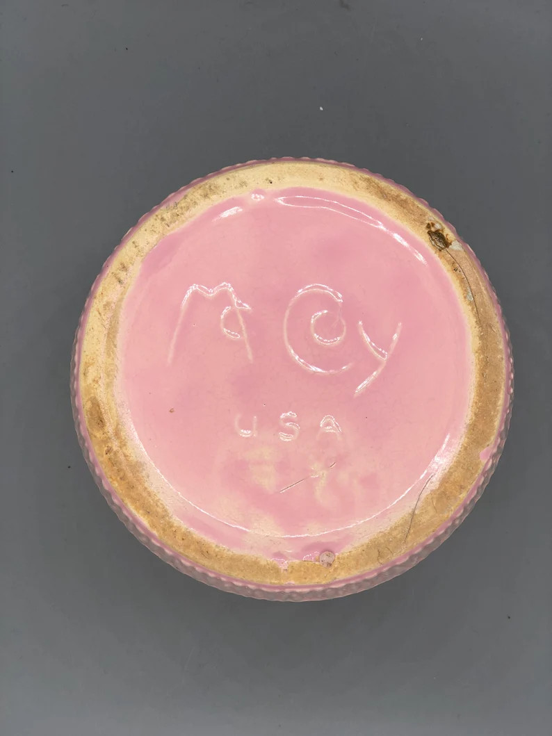 Vintage Pink Mccoy Large Basketweave Planter Flower Pot - Etsy | Etsy (US)