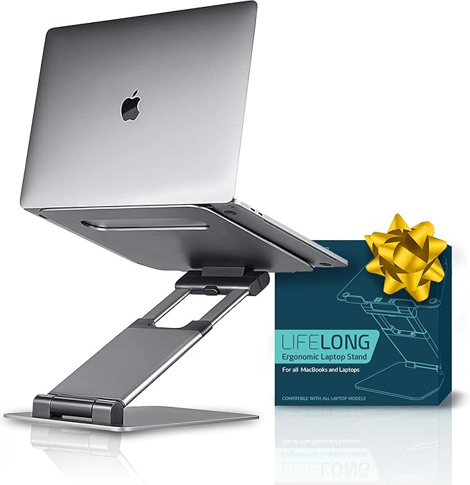 Ergonomic Laptop Stand For Desk, Adjustable Height Up To 20", Laptop Riser Portable Computer, Lap... | Amazon (US)