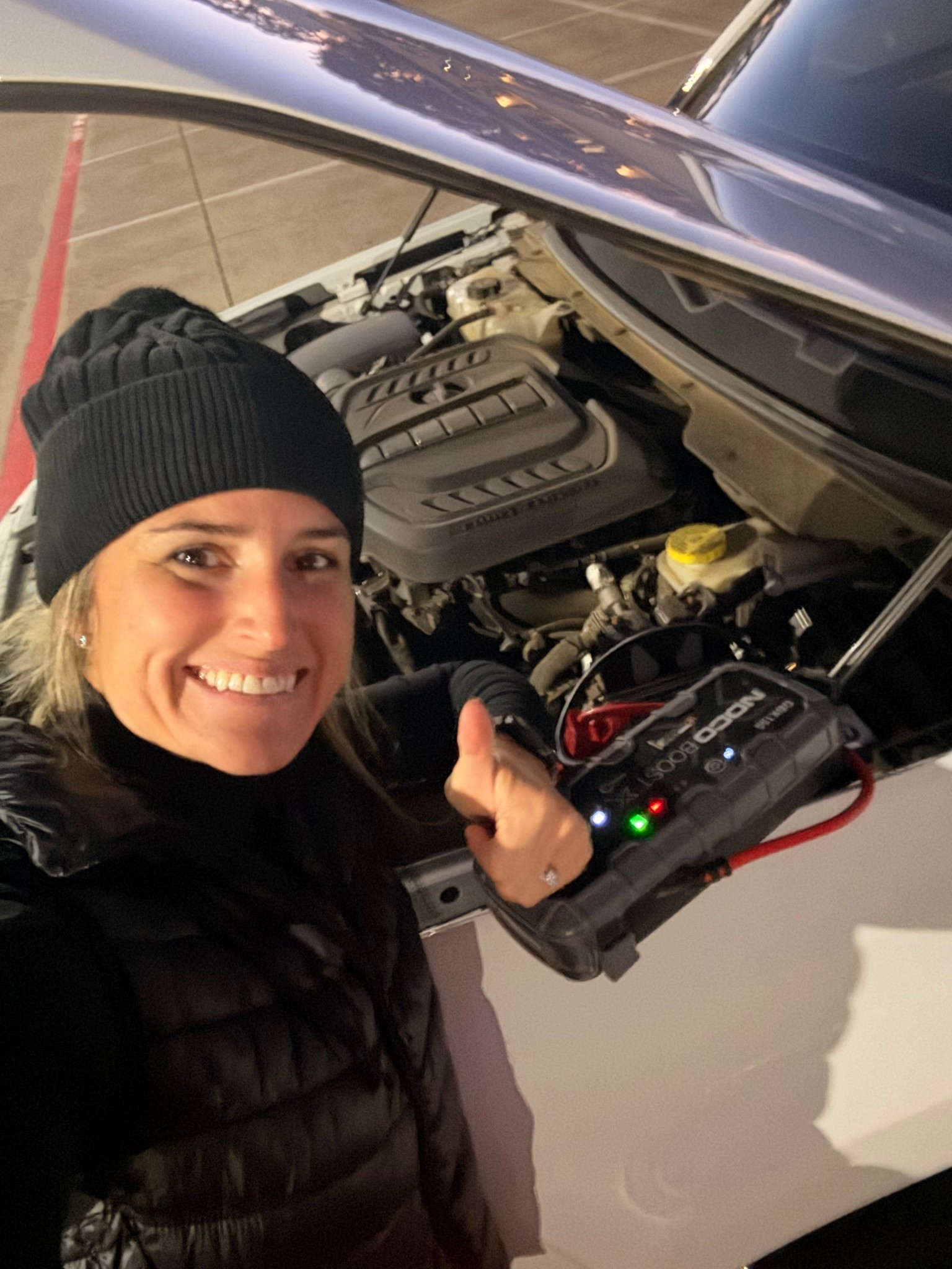 So thankful for this portable car battery jump starter in this cold weather! This is the best thing to have on hand in your car when you get into situations where your battery will not start. This makes a great gift. This is great to have as an emergencyand grateful for ease of mind and peace of mind. Highly recommend getting this for yourself your family members and recommending two friends to have in their cars.

#LTKGiftGuide #LTKFindsUnder100 #LTKActive