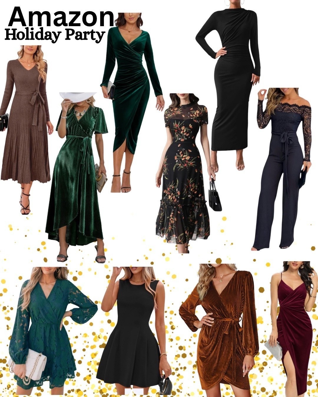 Holiday party dress. Holiday parties. Holiday party outfit. Work party. Christmas party. Velvet. Party dress. Amazon Fashion 

#LTKSeasonal #LTKParties #LTKHoliday