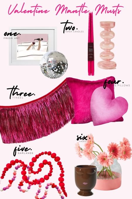 Valentine’s Day mantle must haves, give me all the cozy hot pink and fresh flowers 

#LTKSeasonal #LTKhome