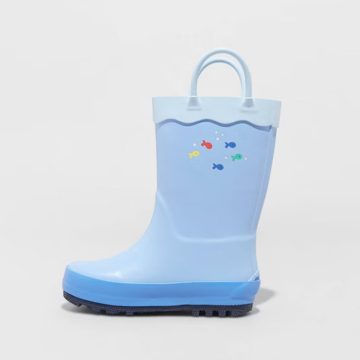 Toddler Boys' Jasper Pull-On Rain Boots - Cat & Jack™ Blue | Target