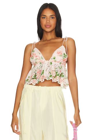 MAJORELLE Chrishelle Crop Top in Pink & Green from Revolve.com | Revolve Clothing (Global)