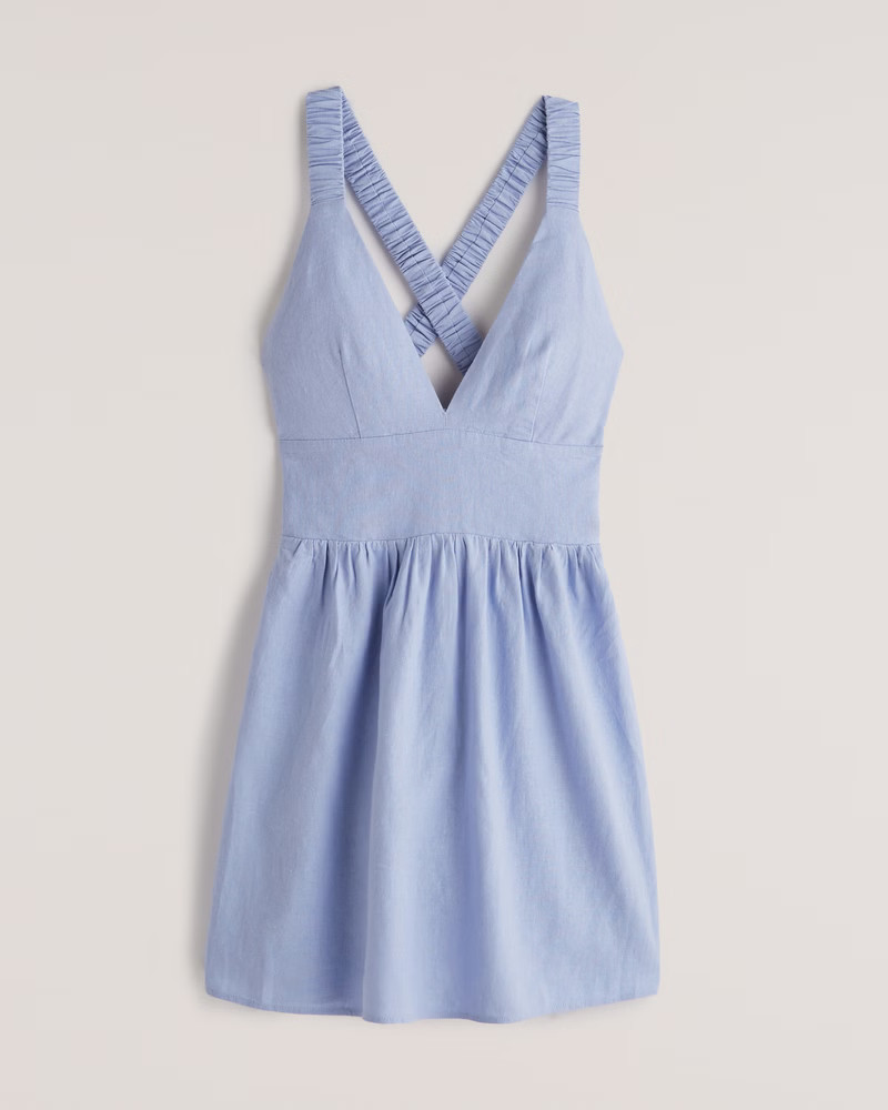Scrunchie Strap Deep-V Skort | Abercrombie & Fitch (US)