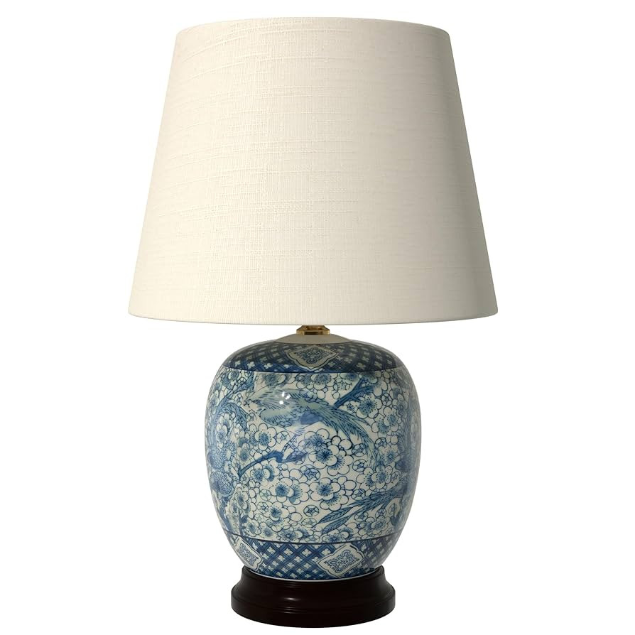 Red Lantern 20" Classic Blue & White Porcelain Jar Lamp | Amazon (US)