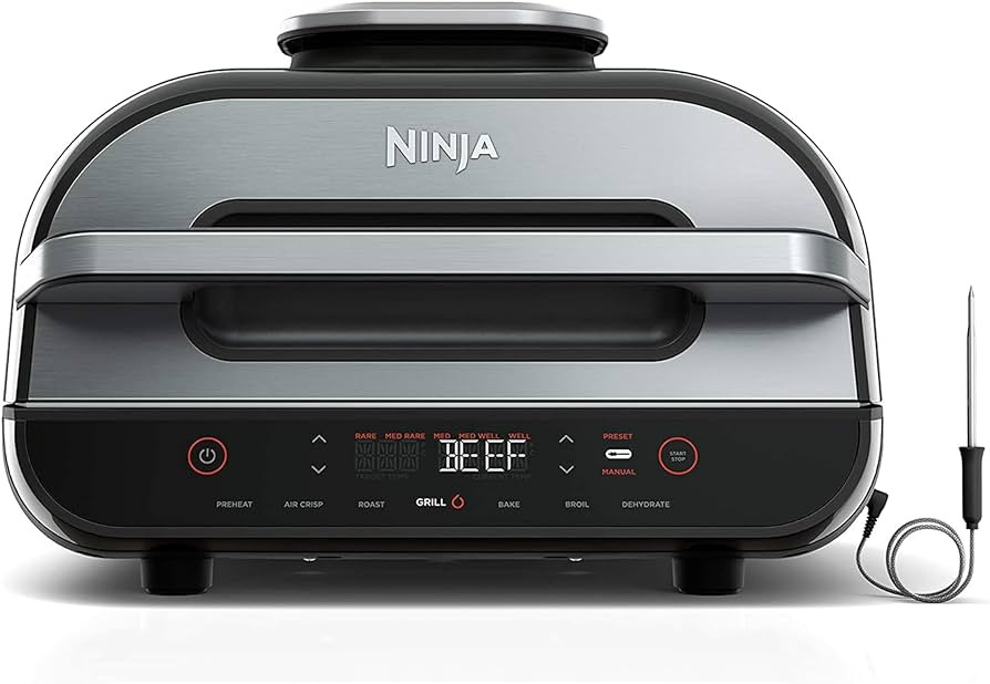 Ninja FG551 Foodi Smart XL 6-in-1 Indoor Grill with Air Fry, Roast, Bake, Broil & Dehydrate, Smar... | Amazon (US)