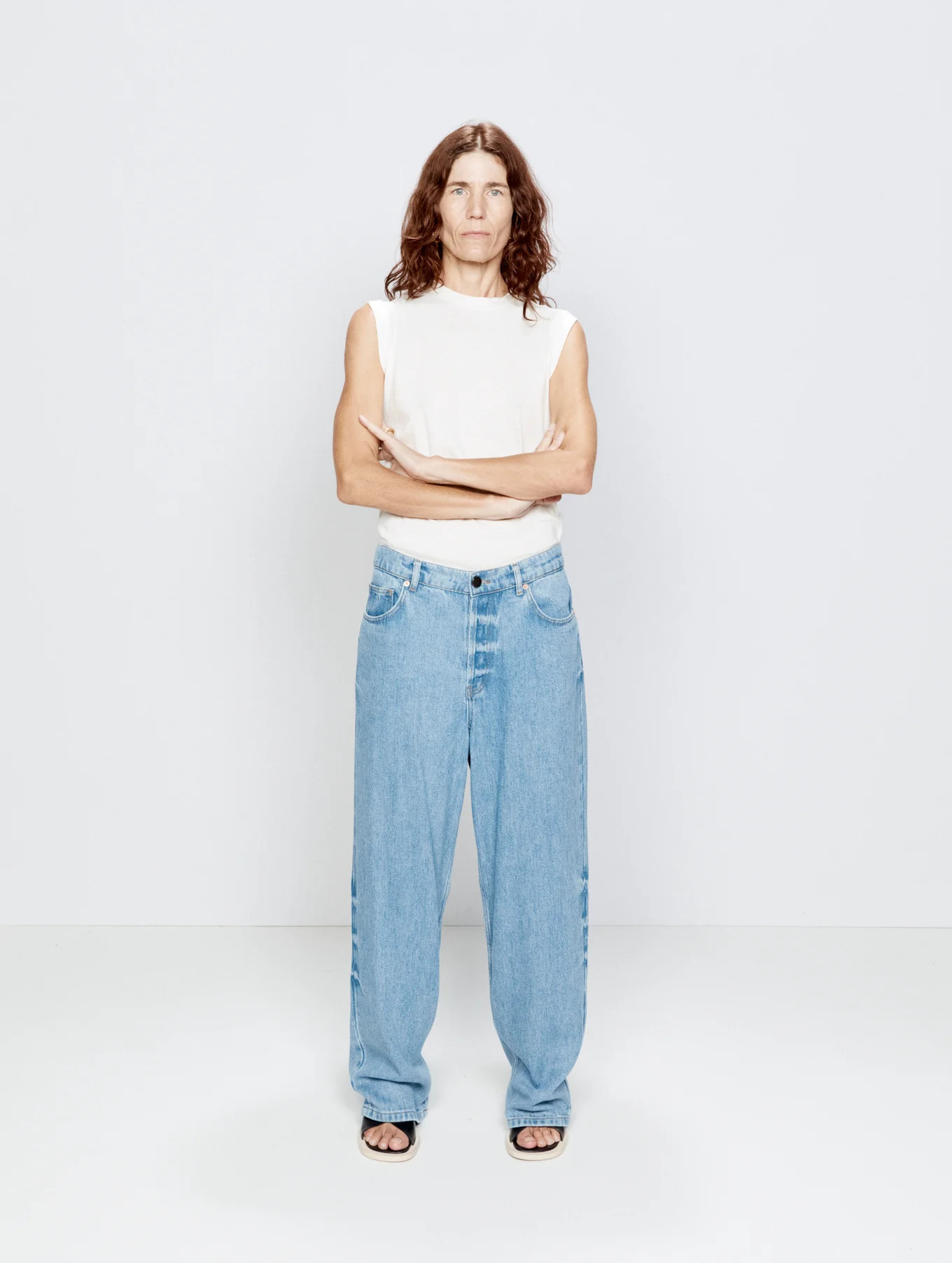 Lyocell baggy wide-leg jeans | Raey | Matches (UK)