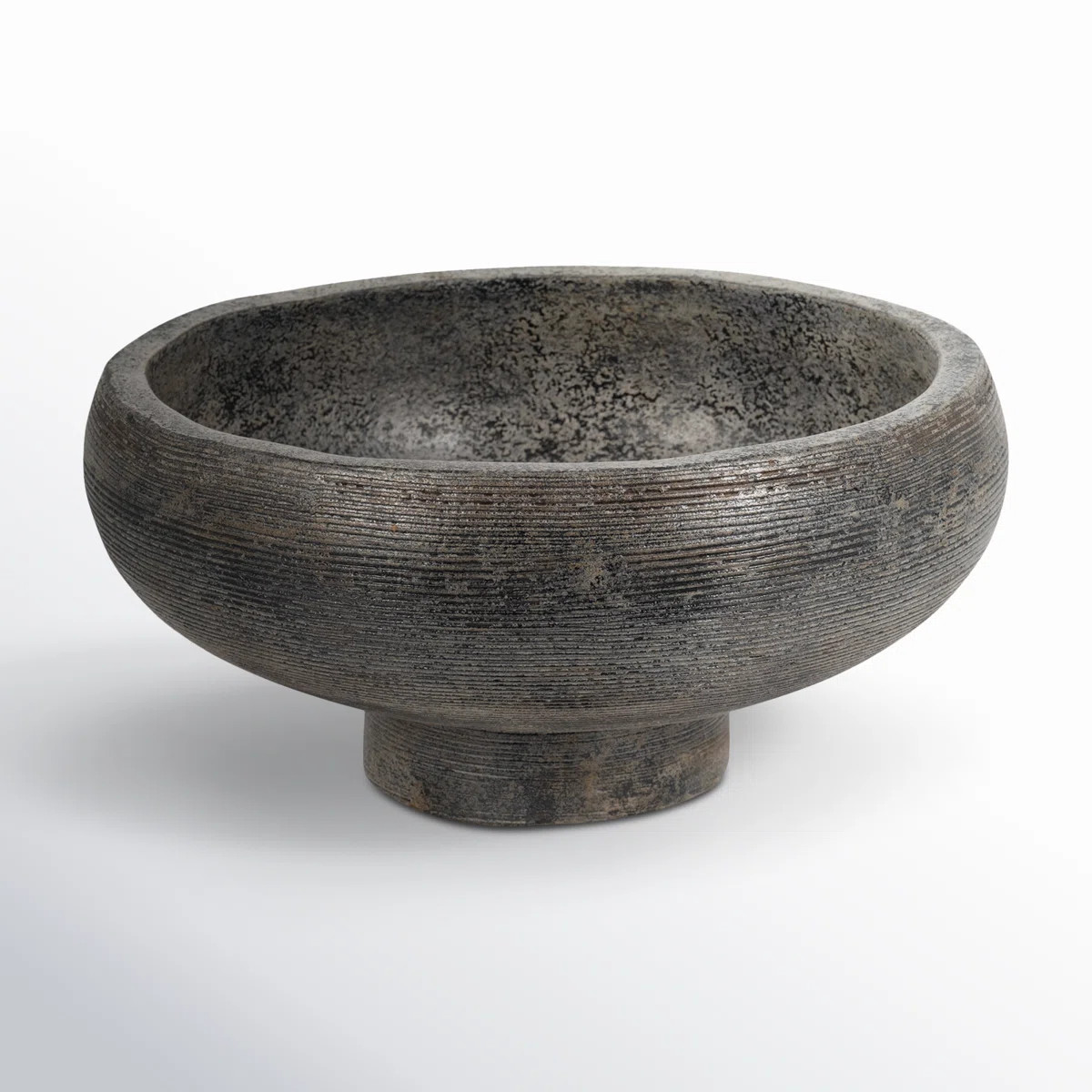 Round Textured Terracotta Decorative Bowl for Home Decor - Modern Accent Bowl for Tabletop or She... | Wayfair North America