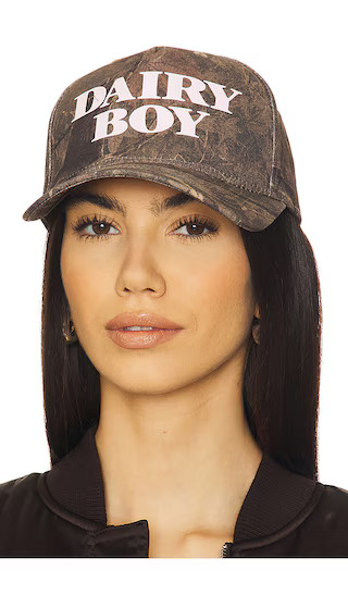 Dairy Boy River Camo Trucker Hat in Pink. | Revolve Clothing (Global)