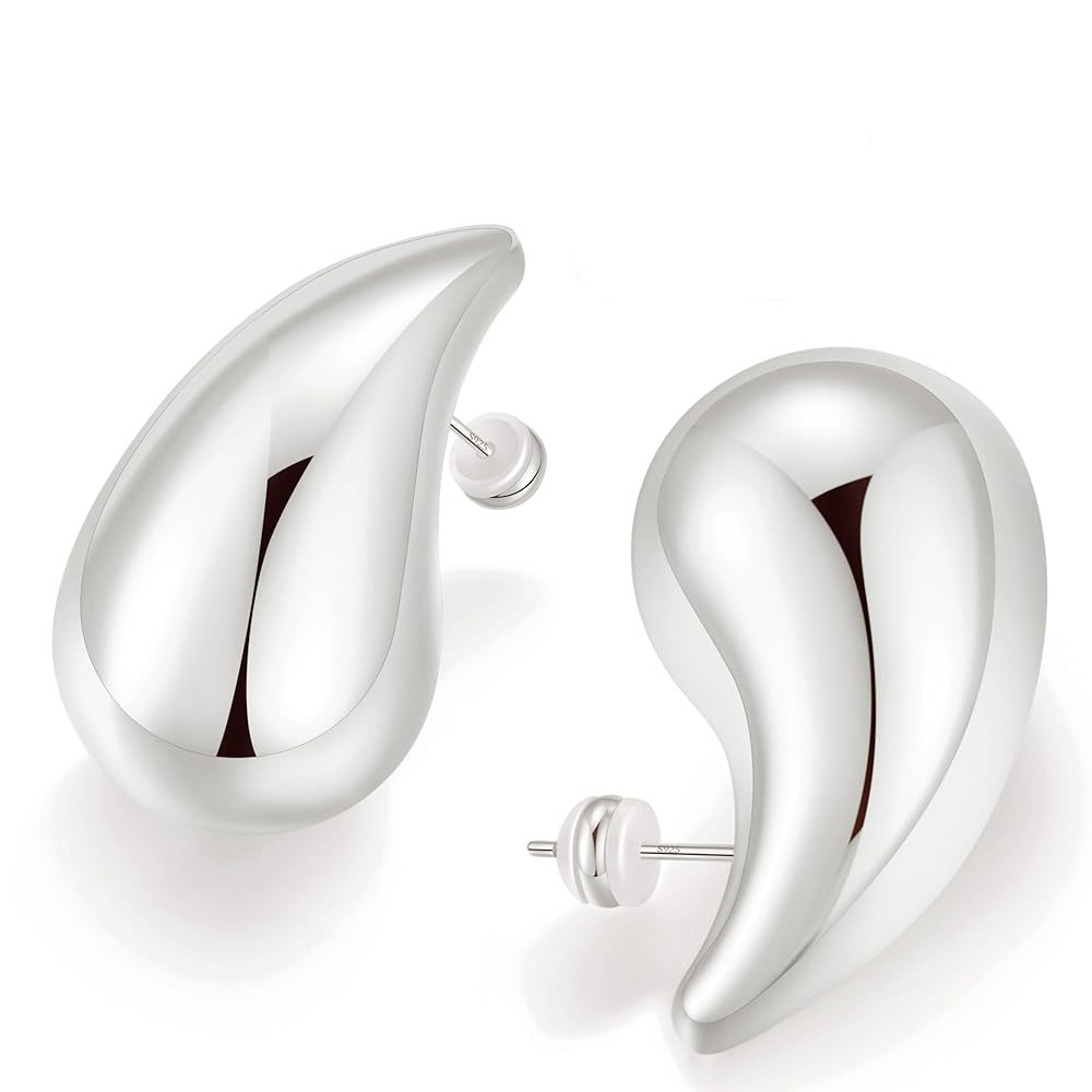 EXGOX 18K Earrings, Dupes, Chunky Golden Earrings, Women's Gold Earrings, Hypoallergenic Gold-Pla... | Amazon (DE)