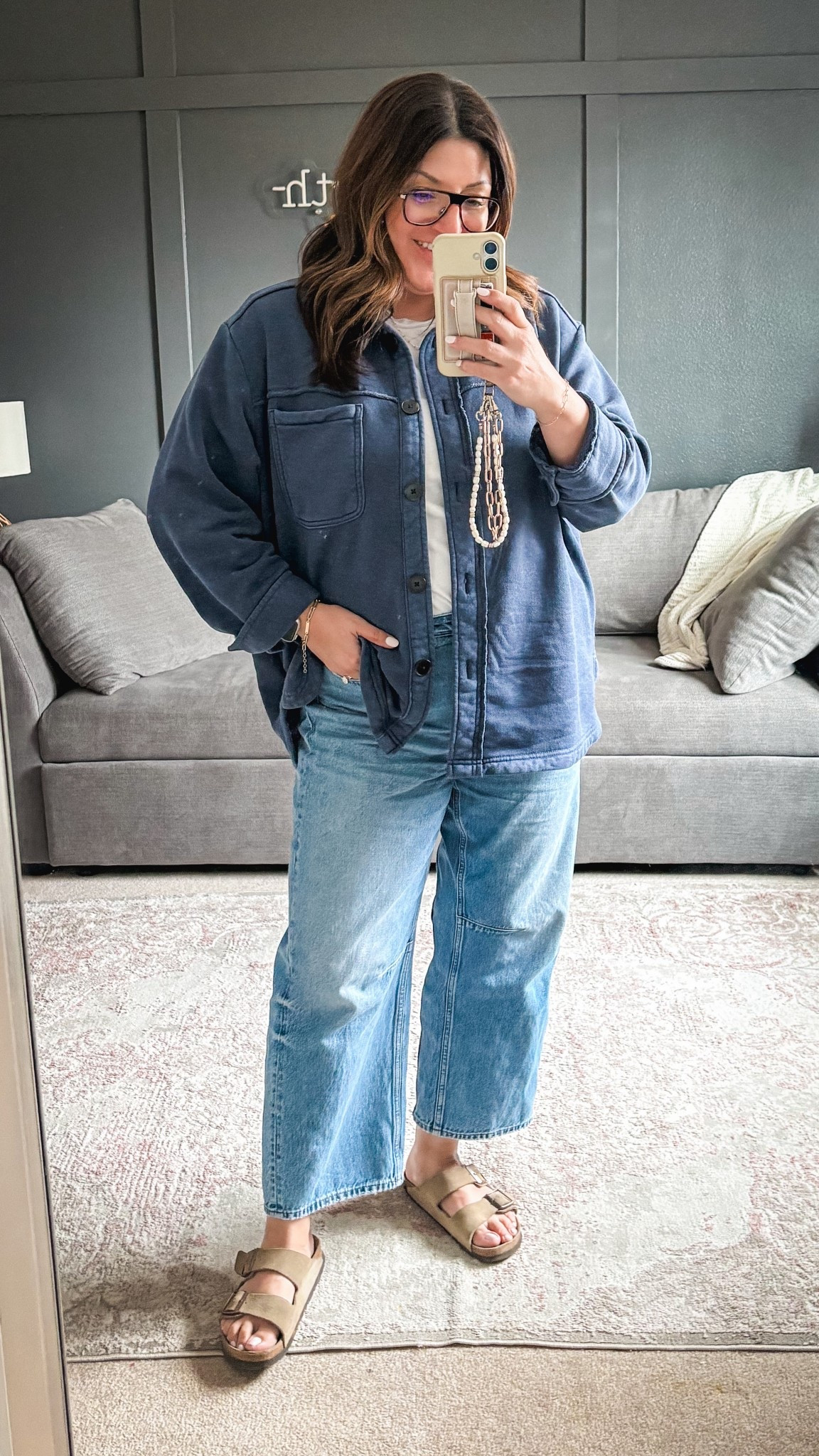 Today’s ootd:
AE shirt - XL
Nuuds tee- L
Madewell barrel jeans - 32
Birkenstock Arizona sandals 

#LTKMidsize #LTKOver40 #LTKootd