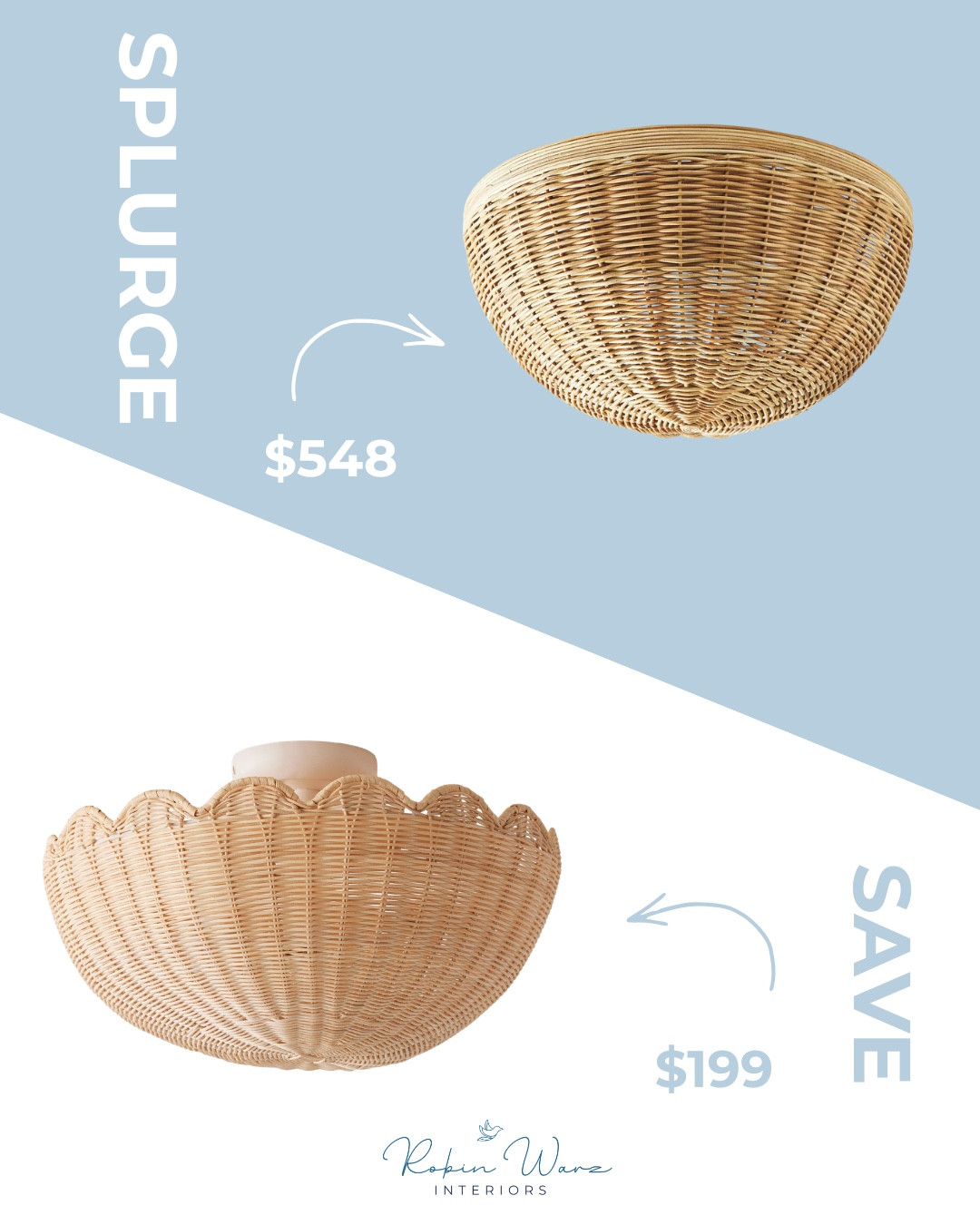 The Santa Barbara Rattan Flush Mount from Serena & Lily is the definition of effortless coastal lighting—woven rattan, soft texture, and that clean, tailored flush mount silhouette.

But you don’t need to splurge to get this look. I found a save at half the price that delivers the same warm, organic feel and elevated style.

Perfect for low ceilings, hallways, bedrooms, or closets that still deserve a designer moment.

Same vibe. Better price. Done. ✨

#LTKHome #SerenaAndLily #FlushMountLighting #RattanLighting #CoastalStyle #DesignerLookForLess #SaveVsSplurge #HomeLighting #InteriorDesign

#LTKHome