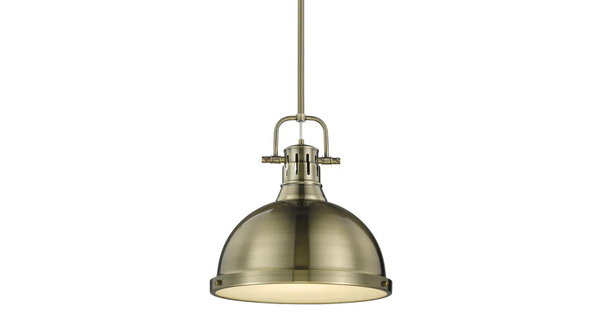 Golden Lighting 3604-L AB-AB Duncan Single Light | Build.com | Build.com, Inc.