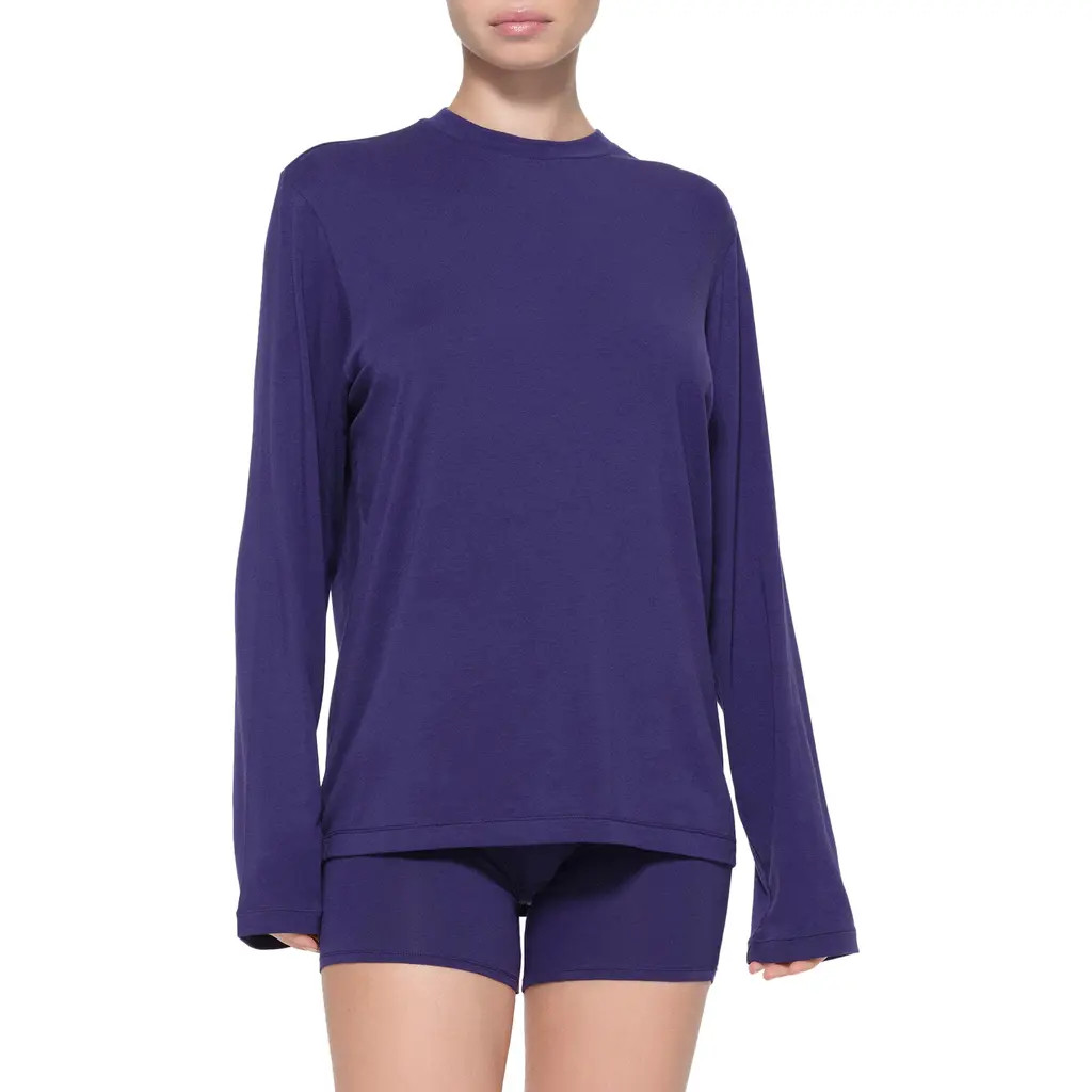 SKIMS Boyfriend Long Sleeve T-Shirt in Concord at Nordstrom Rack, Size Small | Nordstrom Rack