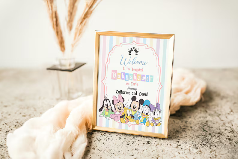 Babyland welcome sign, Babyland editable welcome sign, Minnie baby shower welcome sign, DIGITAL F... | Etsy (US)