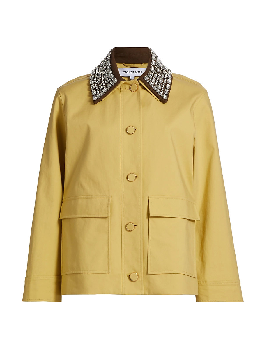 Women's Arlen Embellished Dickey Coat - Flax - Size XL | Saks Fifth Avenue