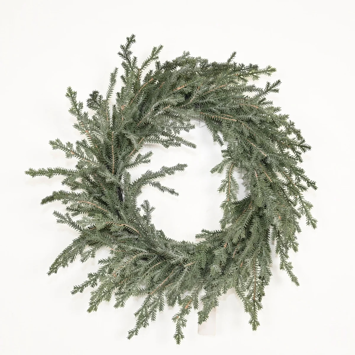 24" Artificial Real Touch Year-Round Rustic Natural Evergreen Pine Wreath For Front Door Winter C... | Wayfair North America