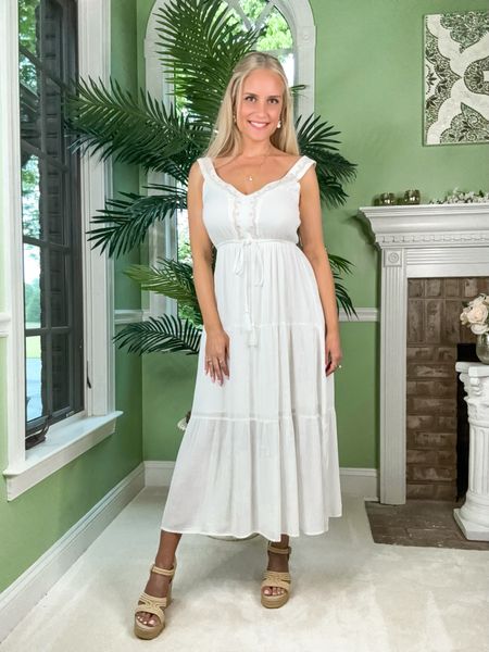 How pretty is this embroidered white dress for a beach vacation? Absolutely love this resort look and it’s also cute for any summer outing, day or night. 

#LTKStyleTip #LTKTravel #LTKFindsUnder100