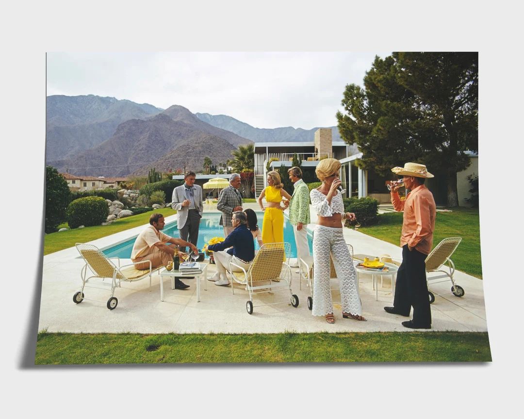 Slim Aarons Desert House Party Print Poster | Etsy (US)