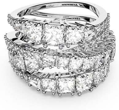 Swarovski Hypberola Ring, Mixed Cuts, Clear, Rhodium Finish | Amazon (US)