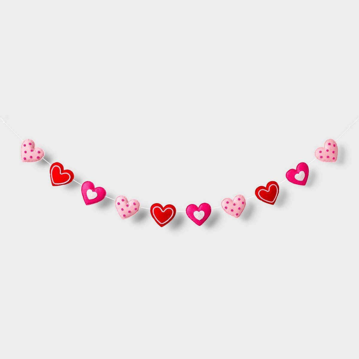 72" Valentine's Felt Garland Candy Heart - Spritz™ | Target