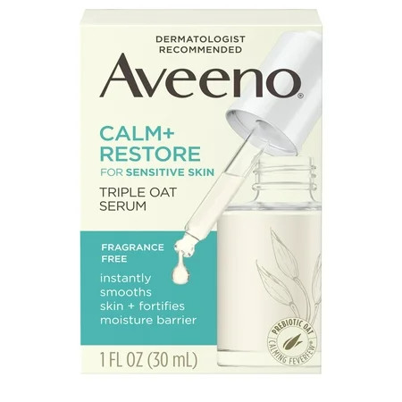 Aveeno Calm + Restore Triple Oat Sensitive Skin Face Serum, 1 fl. oz | Walmart (US)