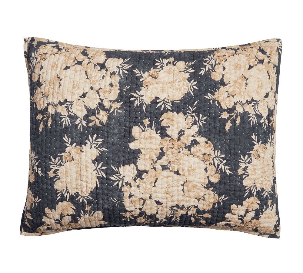 Juliette Toile Handcrafted Reversible Pick-Stitch Quilted Sham | Pottery Barn (US)