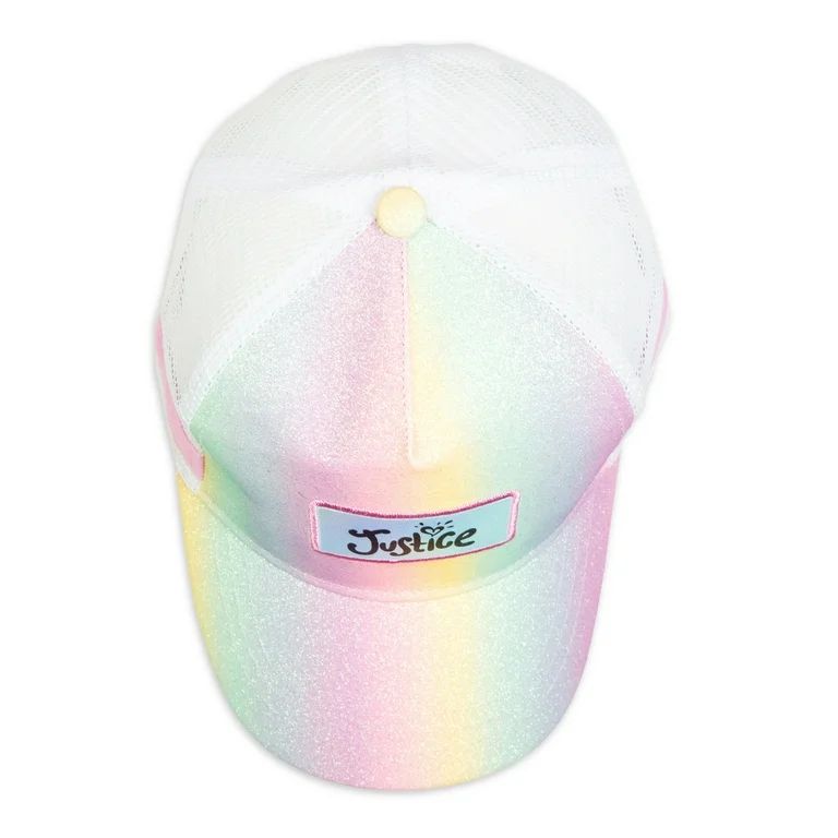 Justice Girls Irridecent Baseball Style Hat, Rainbow and Glitter - Walmart.com | Walmart (US)