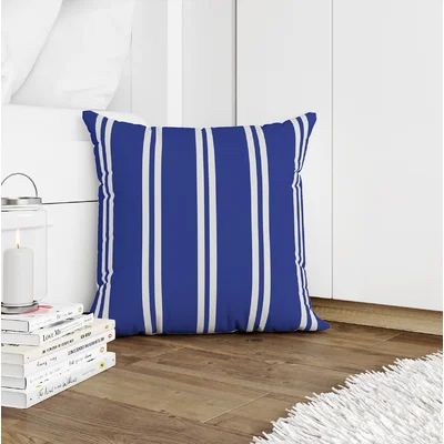 Amalfi Striped Throw Pillow Ebern Designs Color: Blue, Size: 18" x 18 | Wayfair North America