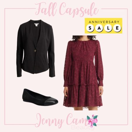 Fall capsule wardrobe #nsale dress blazer flats 

#LTKxNSale #LTKsalealert #LTKstyletip
