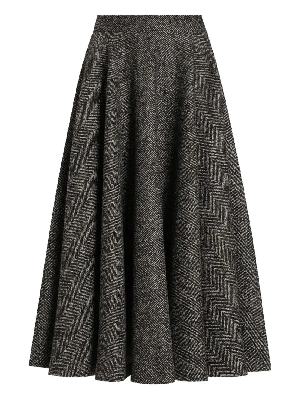 Dolce & Gabbana herringbone flared midi skirt - Grey | Farfetch Global