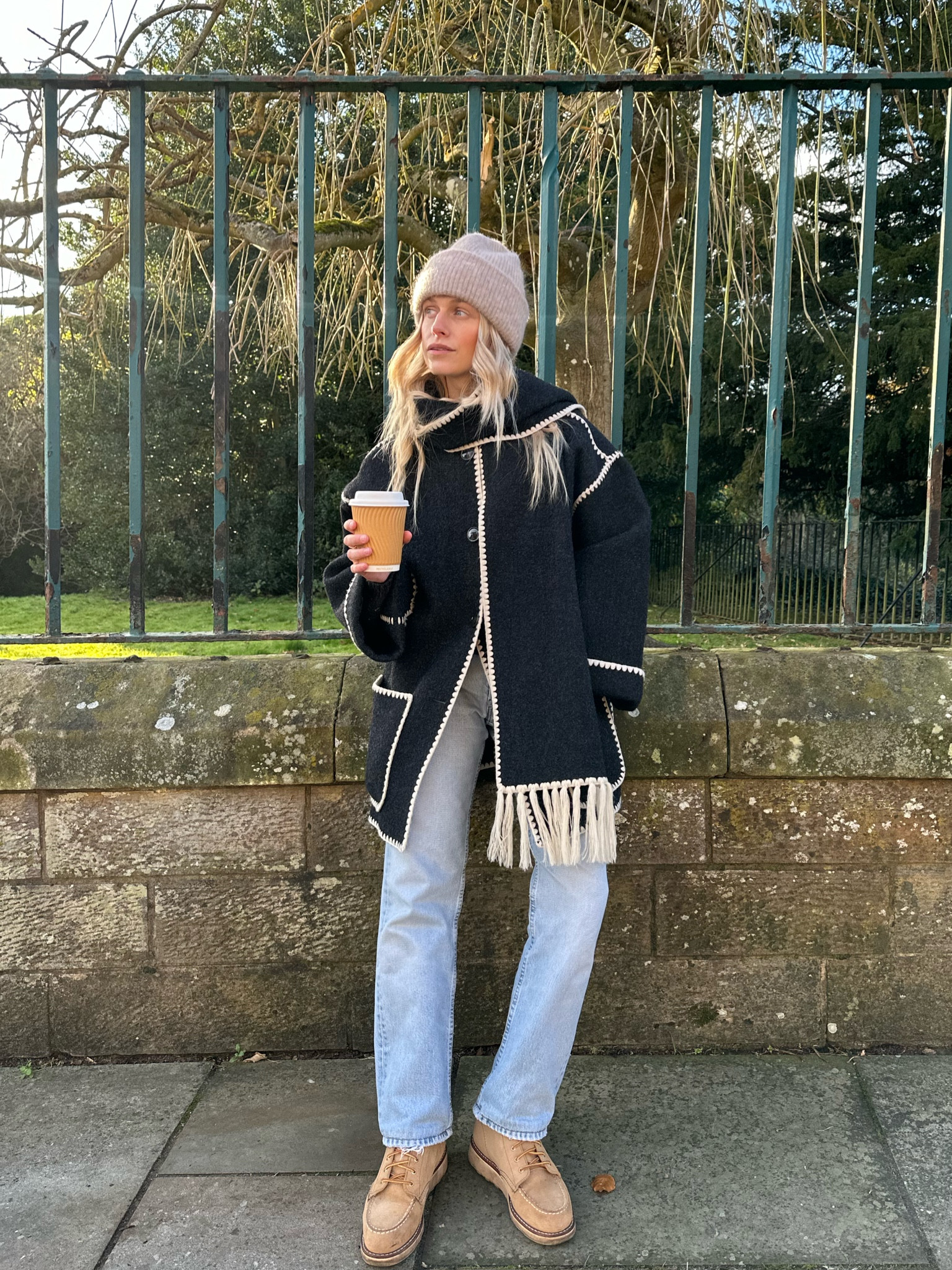 The Toteme scarf coat in action.

#LTKSeasonal #LTKstyletip #LTKeurope