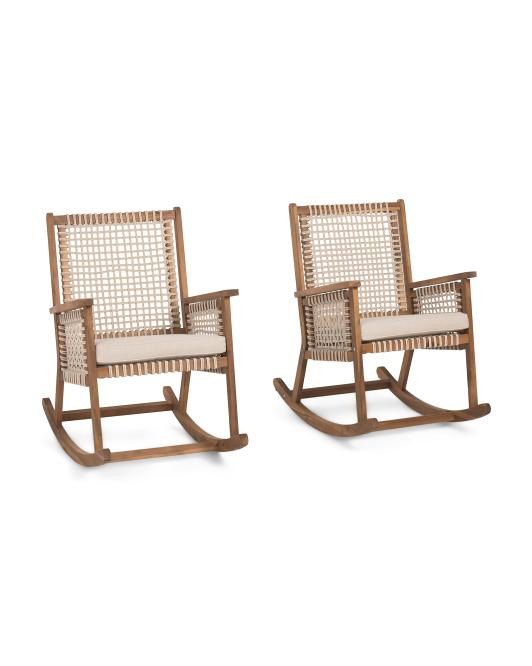 Set Of 2 26x40 Outdoor Rocking Chairs | TJ Maxx