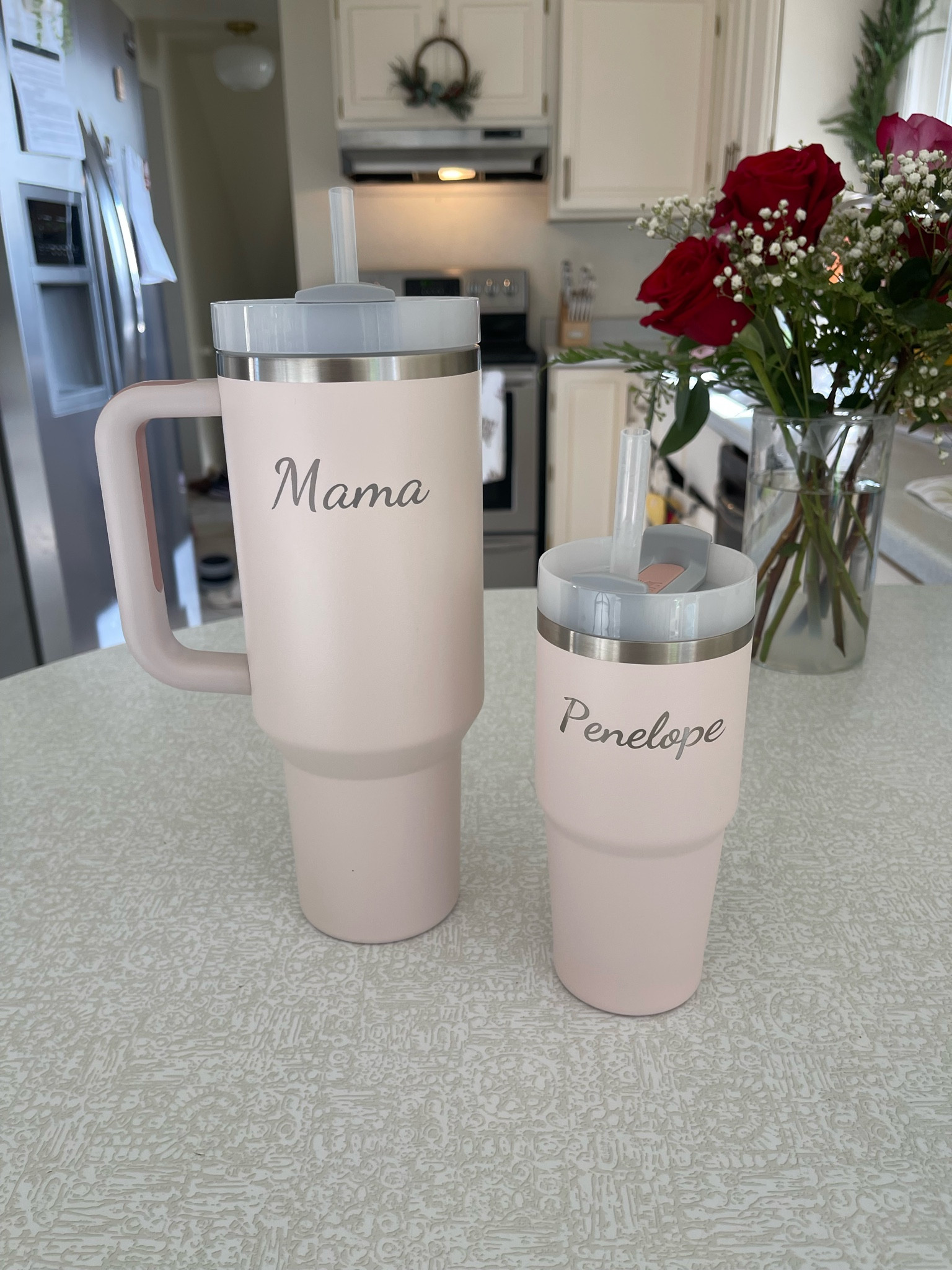 Matching mom and daughter personalized Stanley cups 🤍 

#LTKfamily #LTKkids #LTKbaby