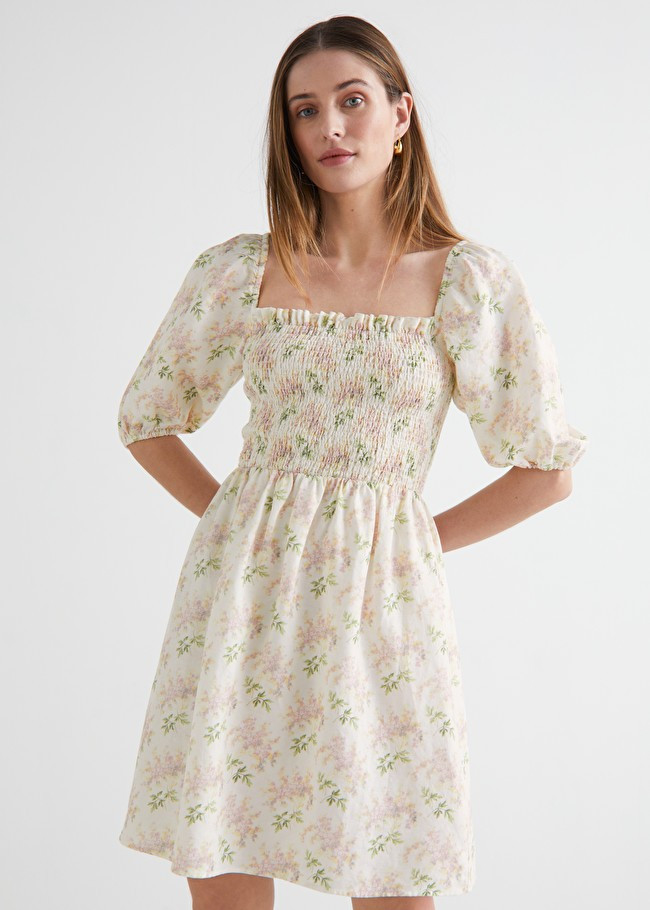 Floral Print Puff Sleeve Mini Dress | & Other Stories (EU + UK)