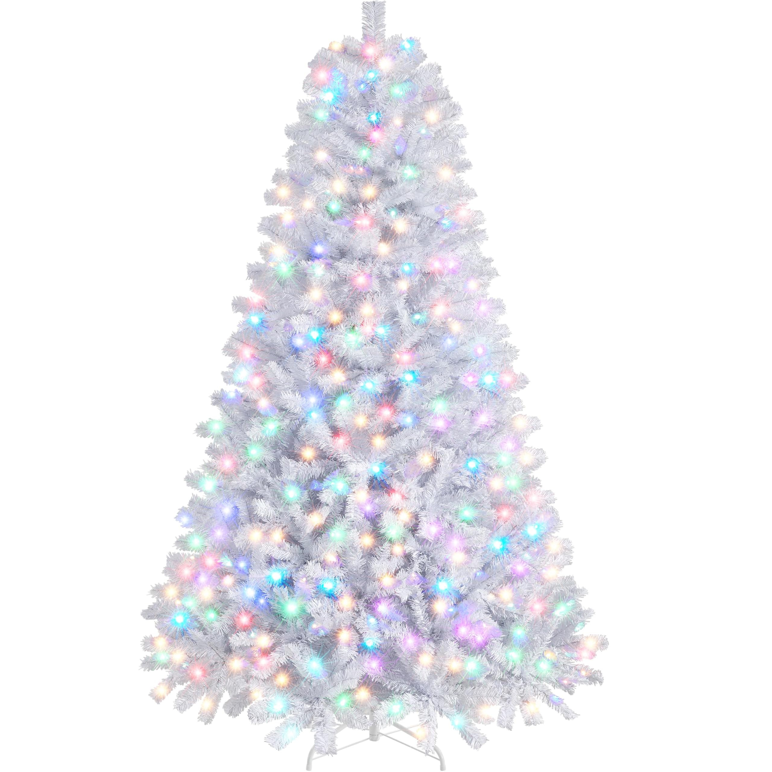 Yaheetech 7.5ft Pre-lit Spruce Artificial Christmas Tree Hinges Tree with 550 Multicolored LED Li... | Amazon (US)