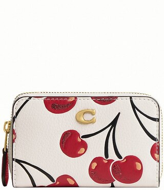 Cherry Print Essential Small Zip Around Card Case | Dillard's