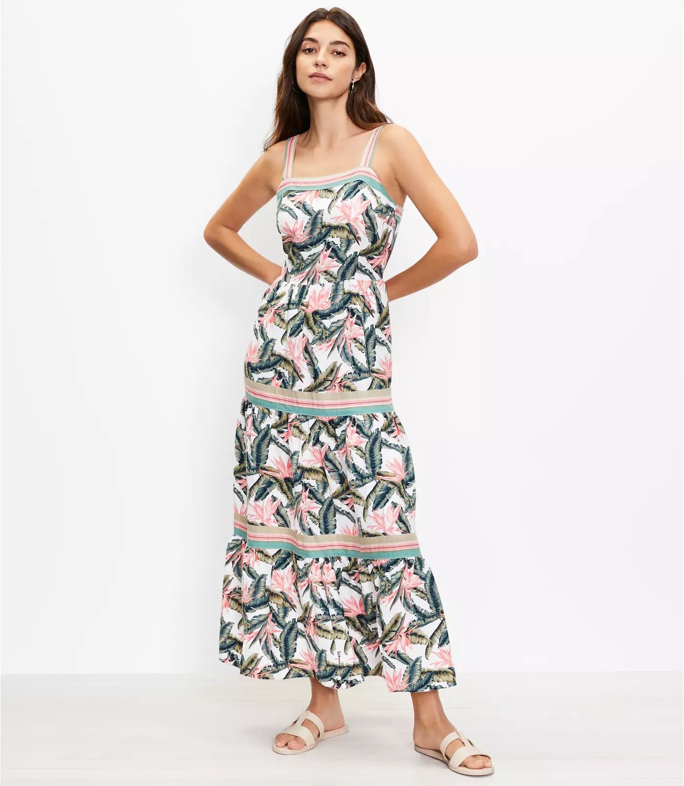 Paradise Tiered Maxi Dress | LOFT