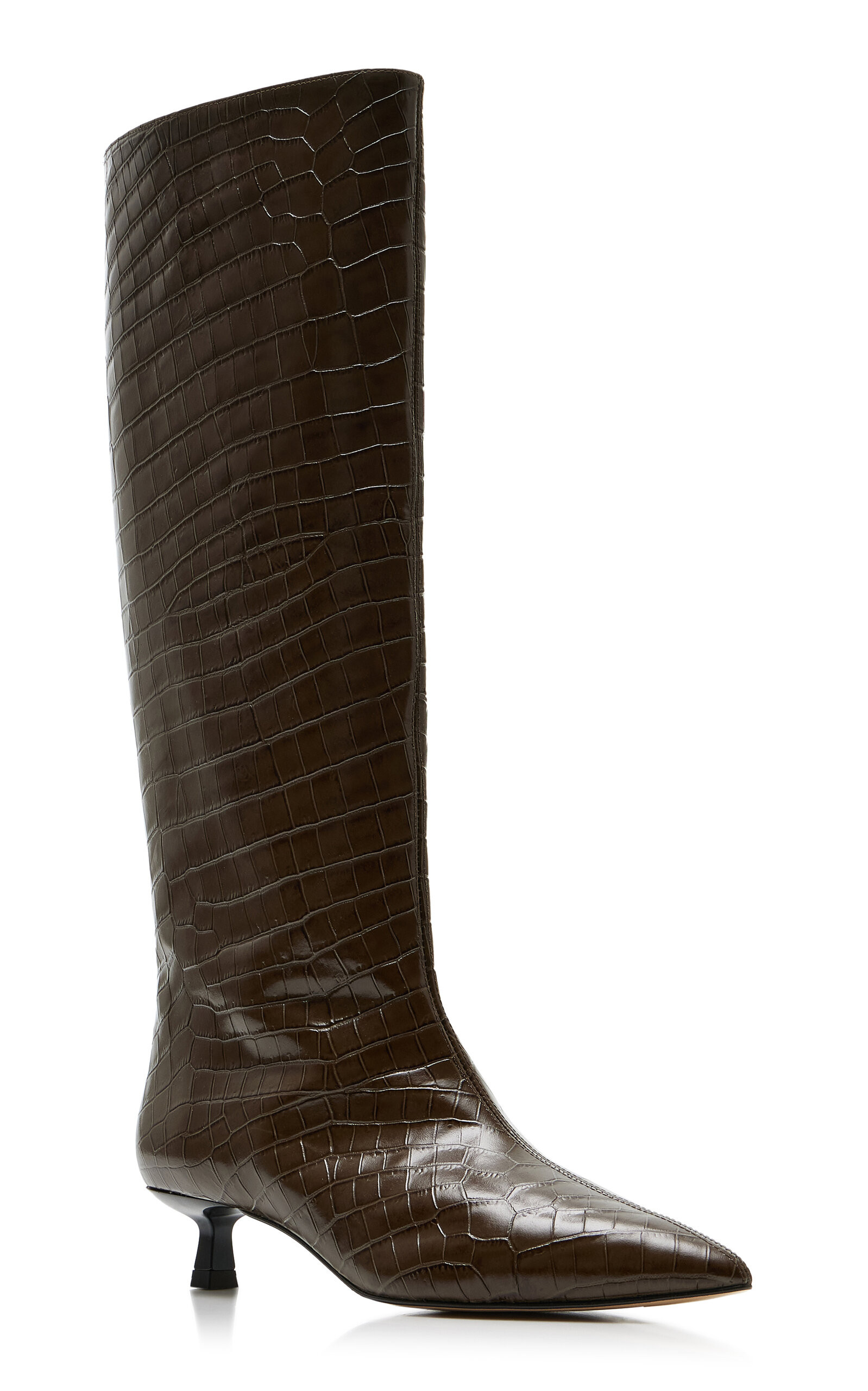 Robyn Croc-Effect Leather Knee Boots | Moda Operandi (Global)