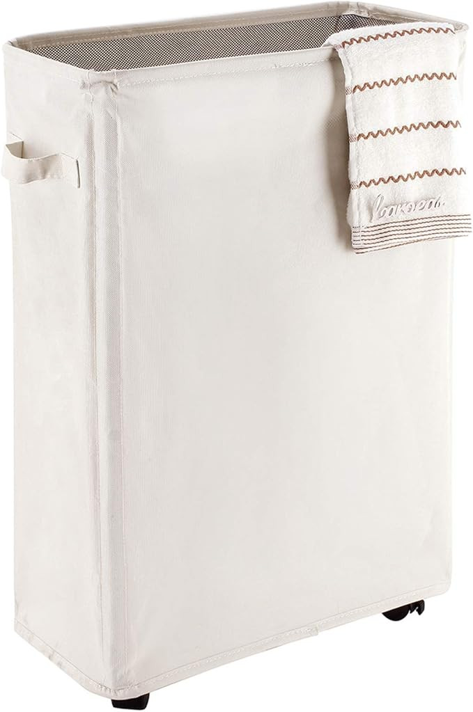 Caroeas Laundry Basket on Wheels, Slim Laundry Hamper Collapsible with Note Cards Waterproof Corn... | Amazon (US)