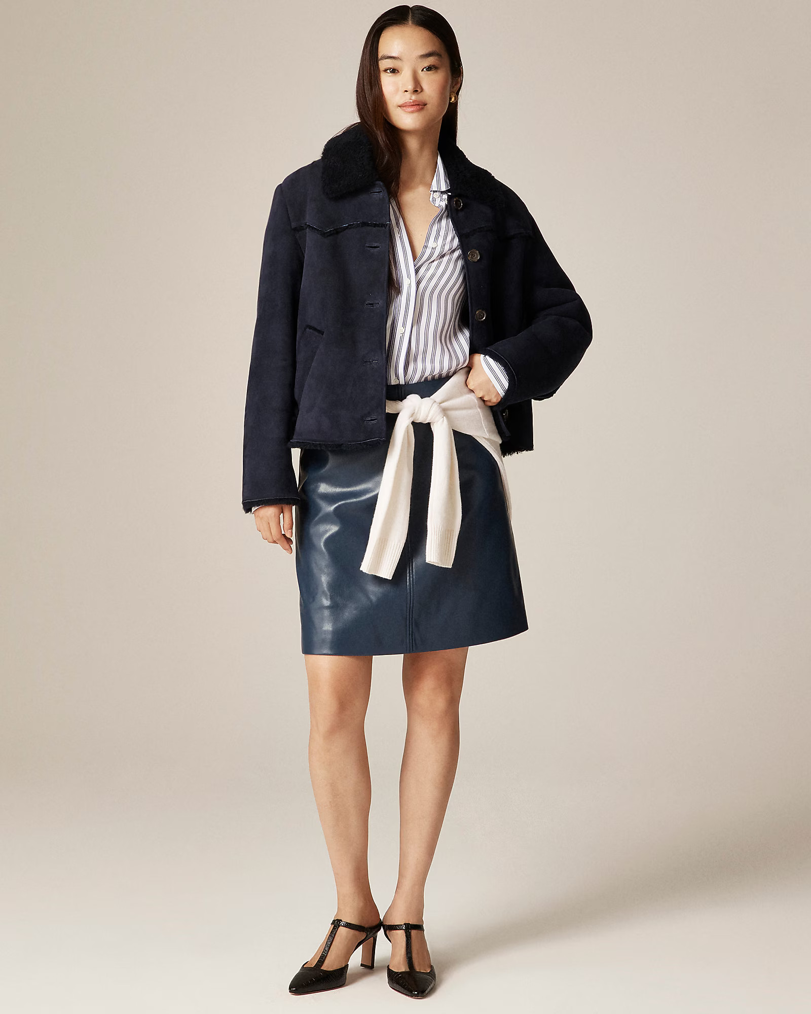 Fairfax skirt in faux leather | J. Crew US