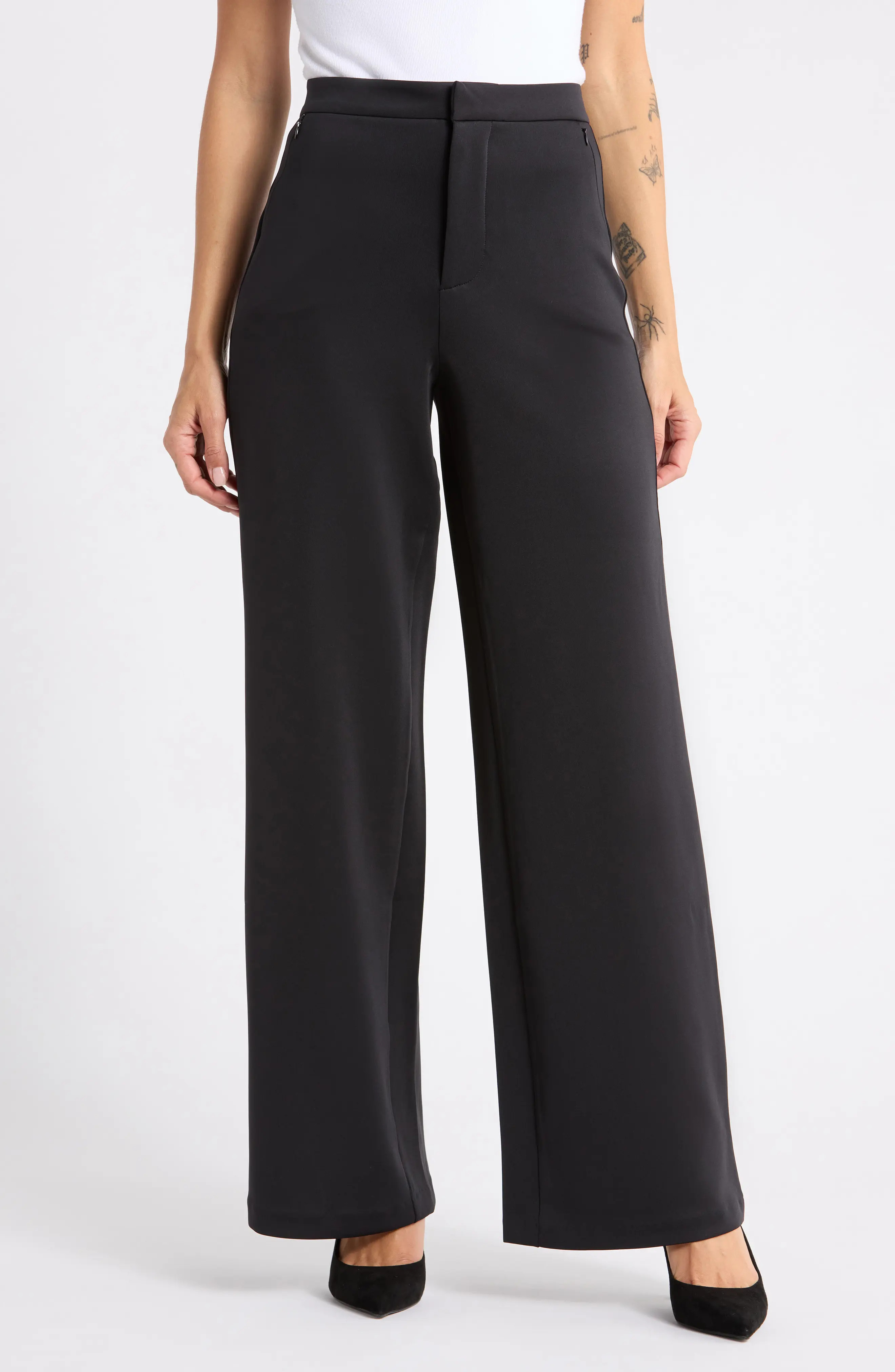 Good American Sculpting Wide Leg Pants in Dark Cocoa at Nordstrom Rack, Size 8 | Nordstrom Rack
