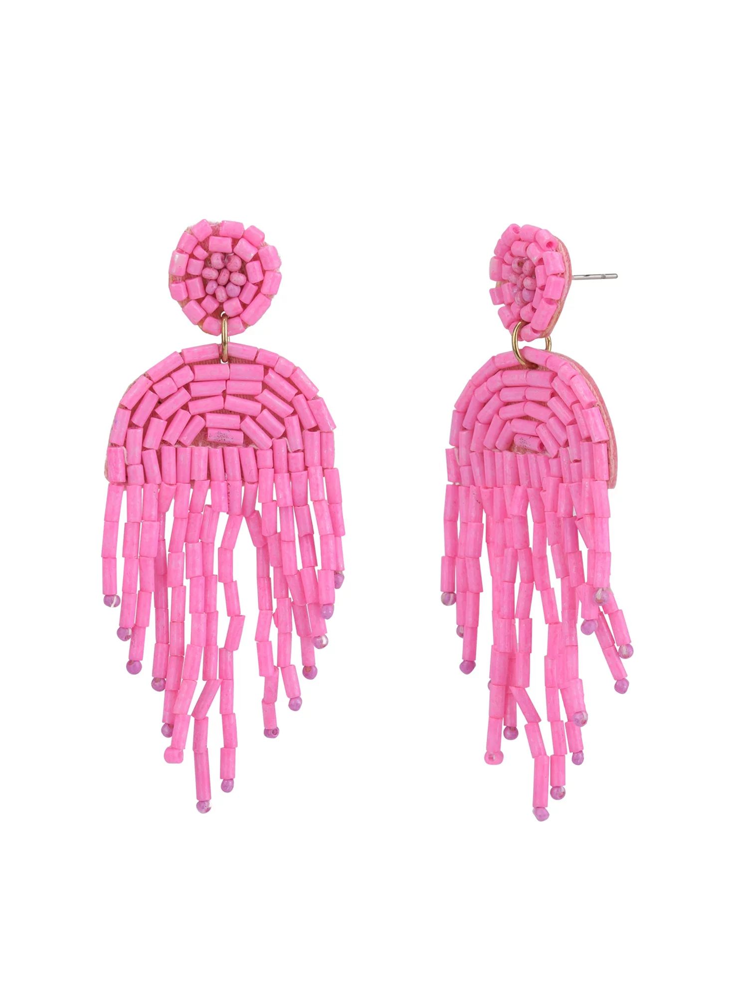 Time and Tru Women's Beaded Cascade Drop Earring | Walmart (US)